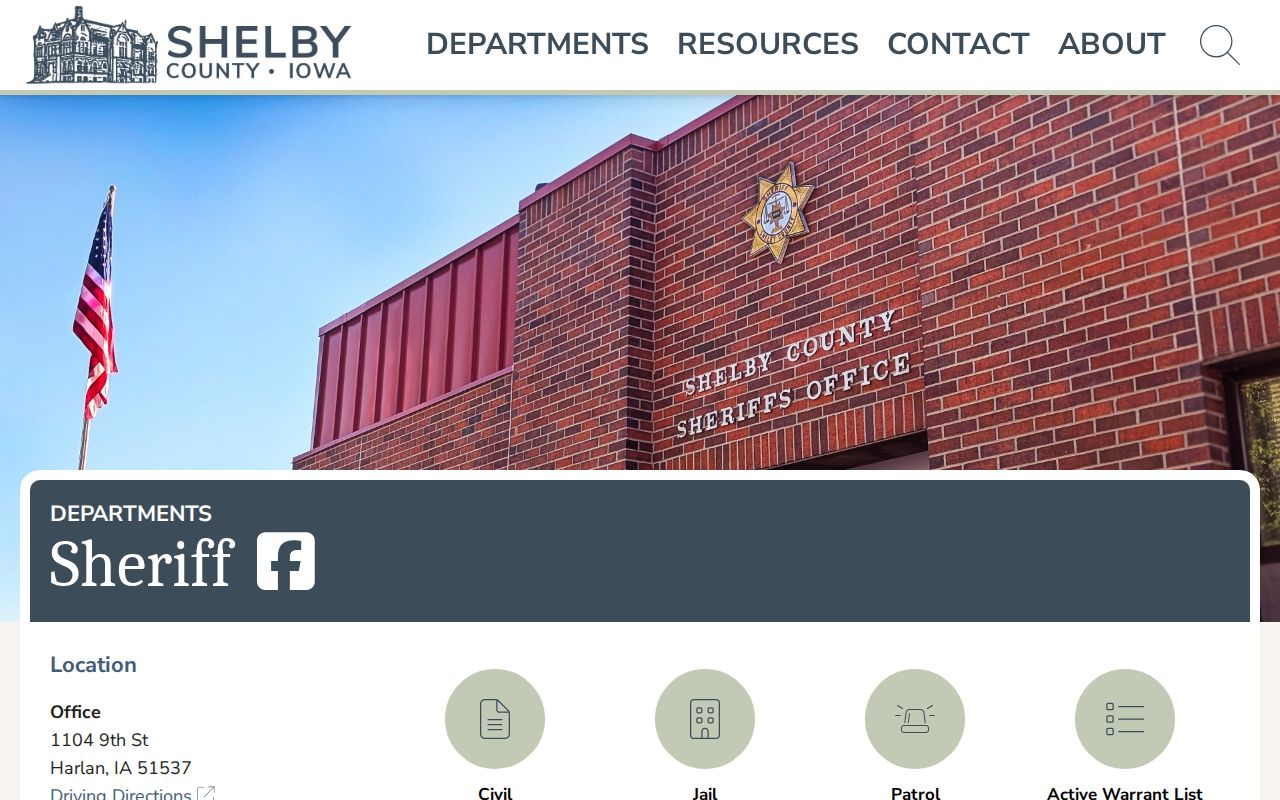 Shelby County Sheriff official page documenting contract-policed cities